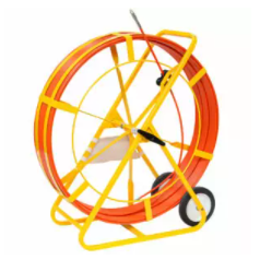 Big Buddy Duct Conduit Rodder reel, model 11-38-500M, with 1/2 inch by 500 foot traceable rod.
