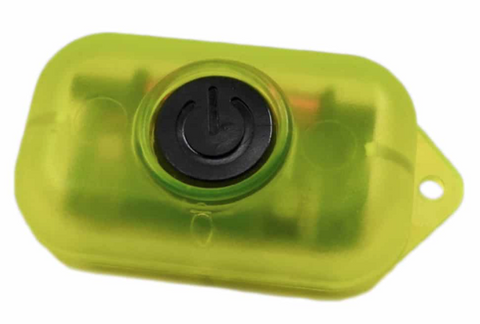 HTP-15 8 kHz flushable sonde transmitter, a green floating device for locating non-metallic pipes and septic lines.
