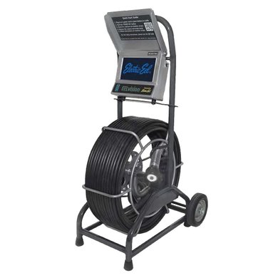 Electric Eel heavy-duty push camera reel system used for tough pipe inspection jobs.