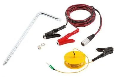 Genny Connection Kit including a direct connection lead, earth extension lead, earth stake, and magnet.
