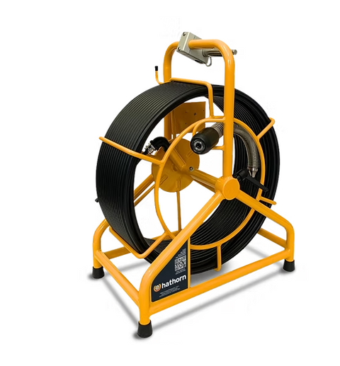 Hathorn Minicam push camera reel used for lightweight plumbing and drain inspection.