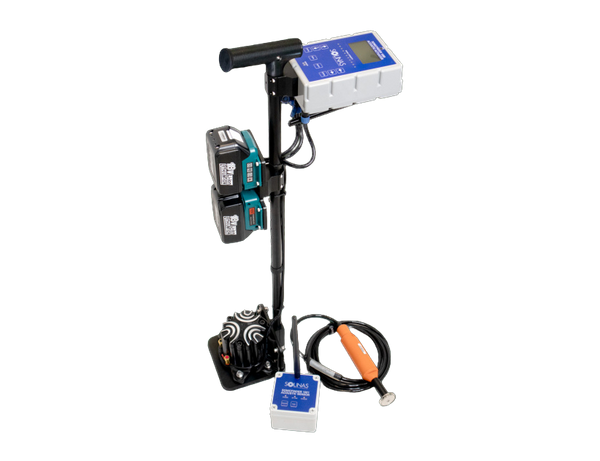 Solinas SonicFinder 1000 acoustic pipe locator kit for tracing non-metallic PVC and HDPE utilities.