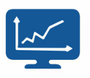 Monitor with upward graph icon representing equipment ownership at end of lease term.