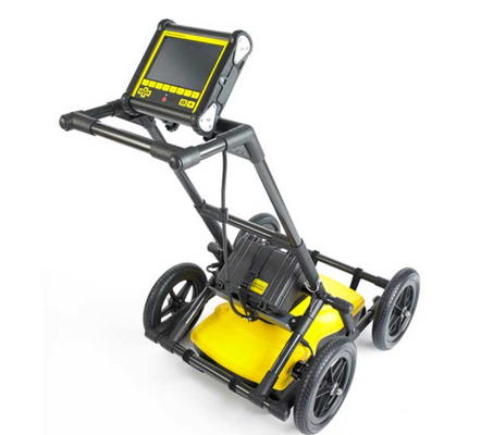 Sensors and Software LMX100 ground penetrating radar cart used for locating metallic and non-metallic utilities.