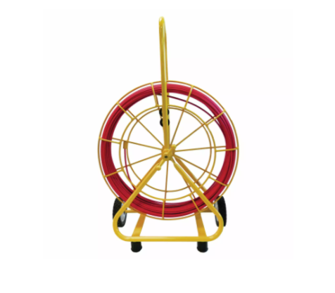 Jameson Duct Hunter reel holding a 1/4 inch traceable fiberglass rodder.