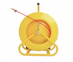 Jameson Live Gas/Water Rodder reel with fiberglass rod and tracer wire for locating live plastic lateral gas lines.