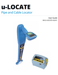 Cover of the Schonstedt U-Locate pipe and cable locator user guide.