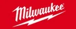 Milwaukee Tool logo, a manufacturer of power tools and batteries.