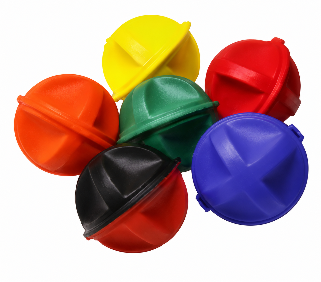 Set of Omni Utility Marker Balls used with Radiodetection PDL2-4M series locators to mark underground facilities.