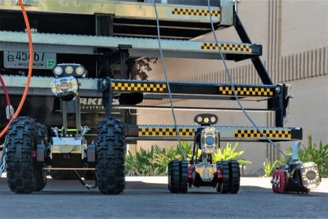 Aries Pathfinder Series pipeline inspection crawler system mounted for mainline video inspections.