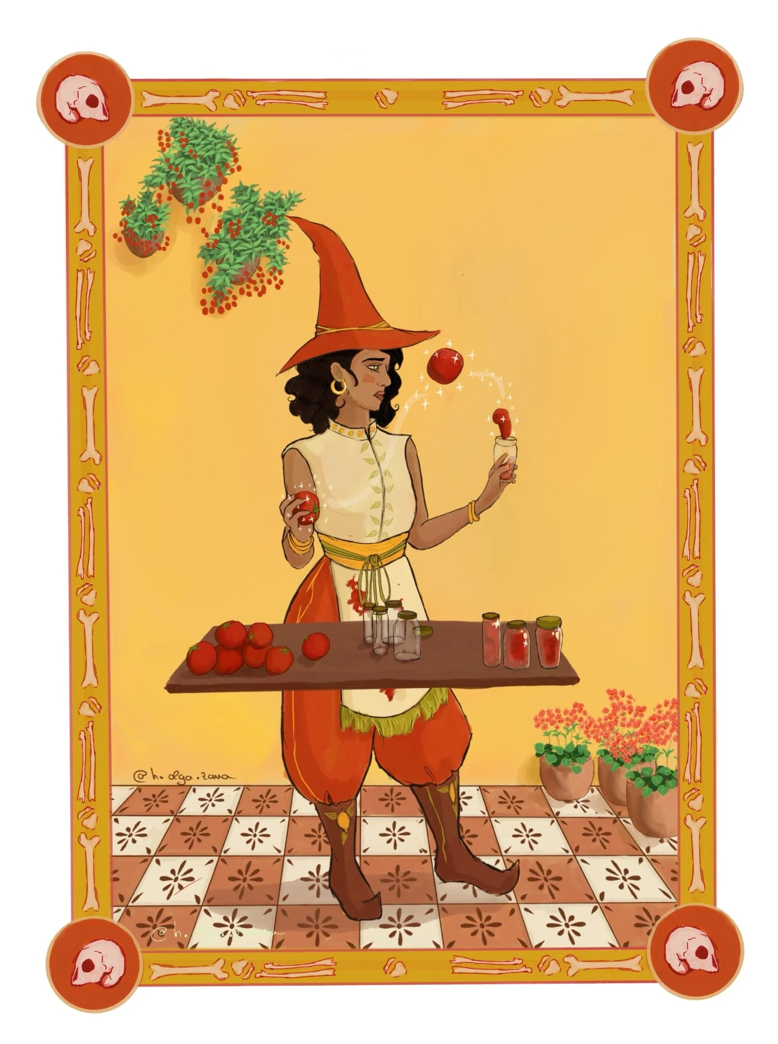 Kitchen witch by Olga Pardo Fantasy Illustrator Spelltember 2026.JPG