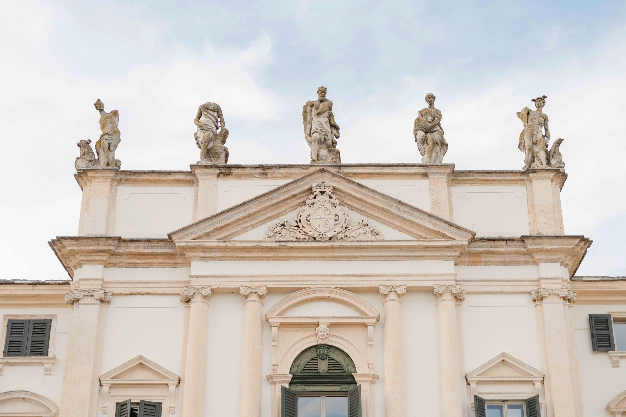 Facade of Villa Mosconi Bertani, Italy.