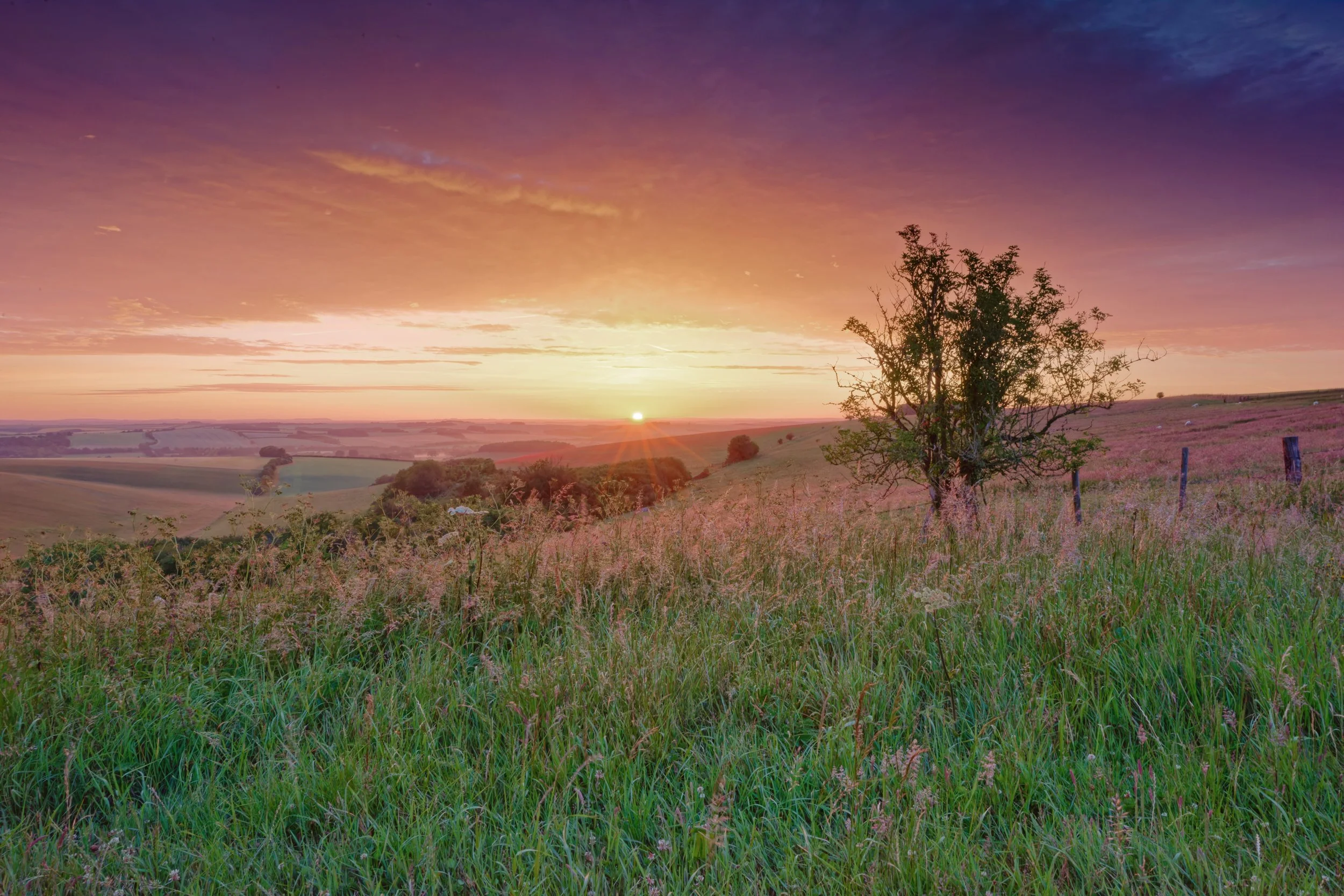 Sunrise over the Wiltshire Countryside