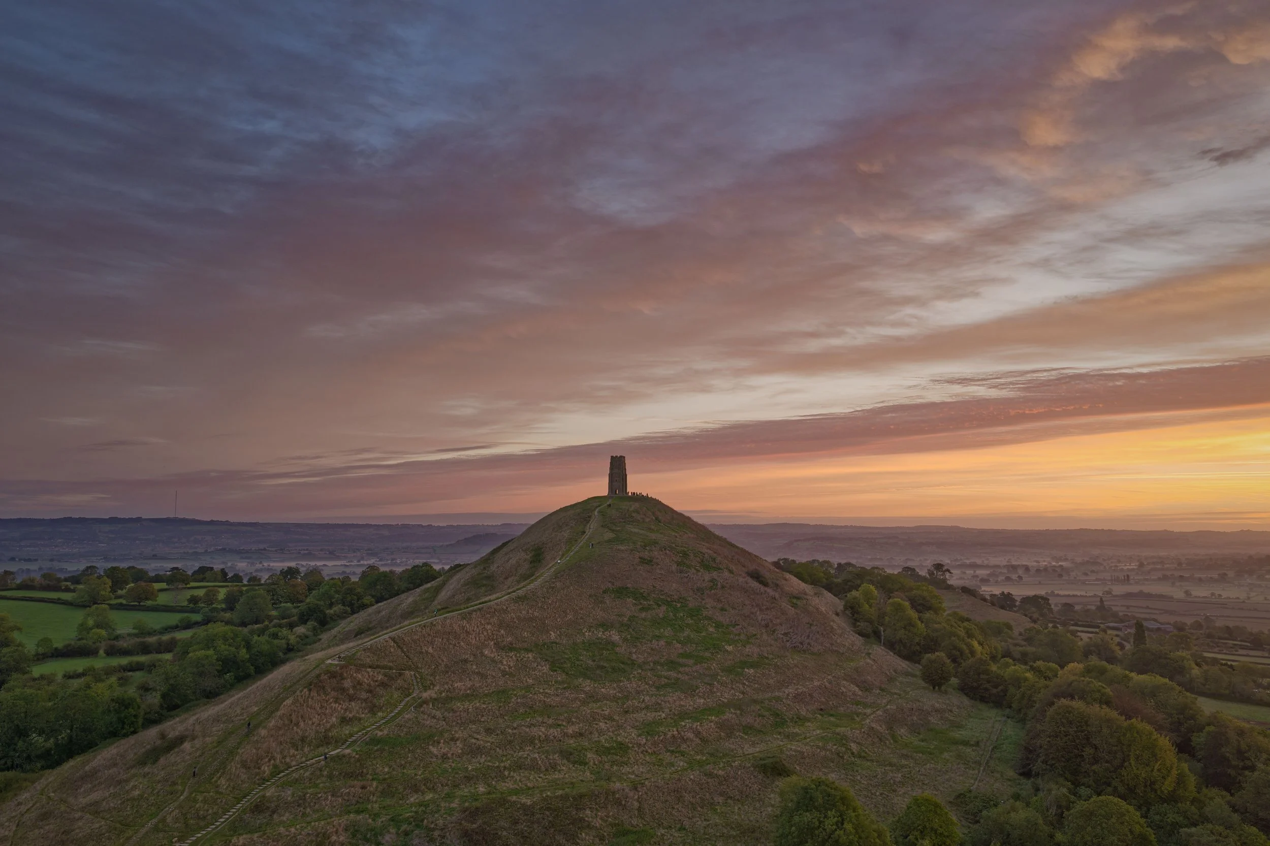 First Light Upon the Tor at Glastonbury