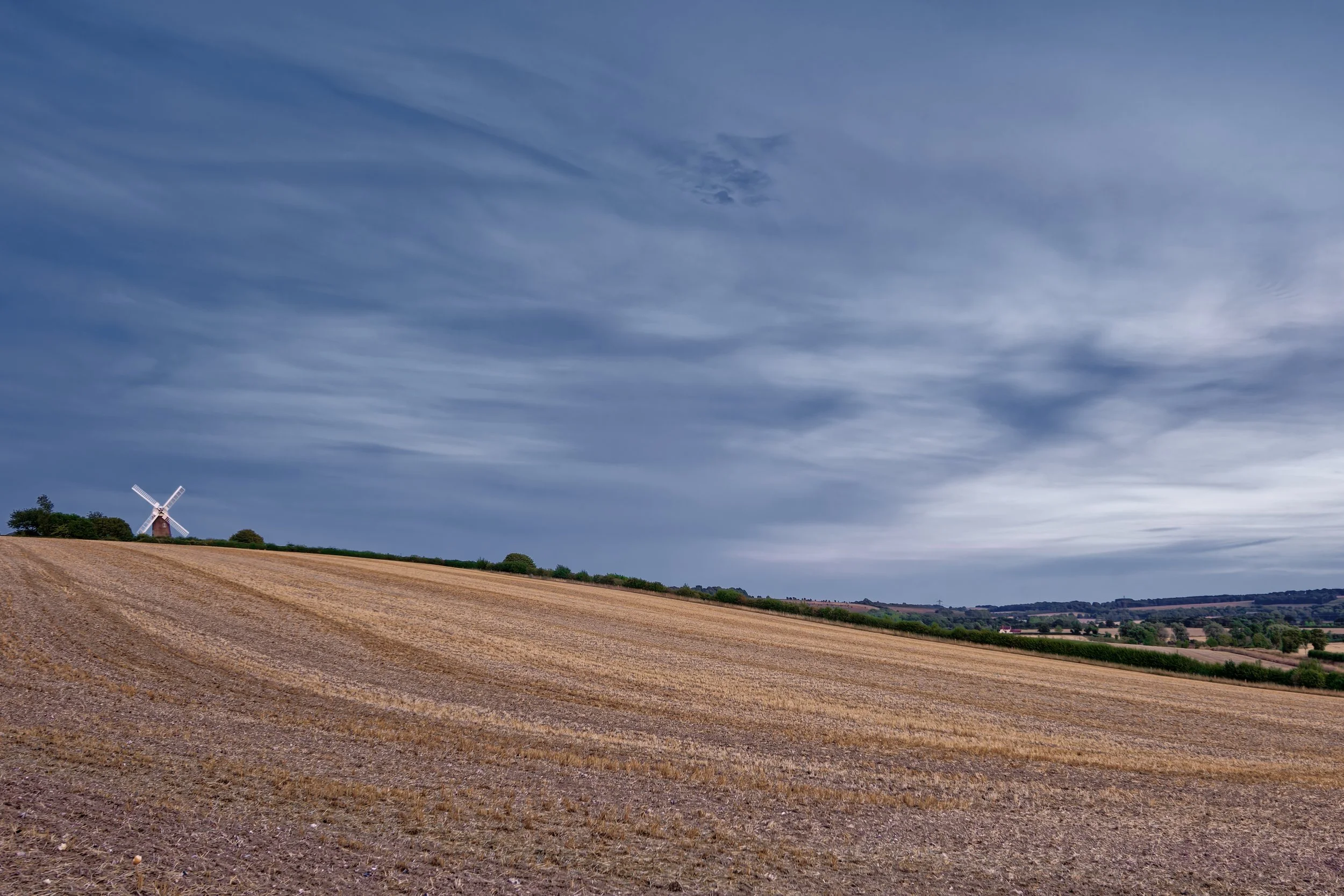 Across the Harvest Field at Wilton Windmill