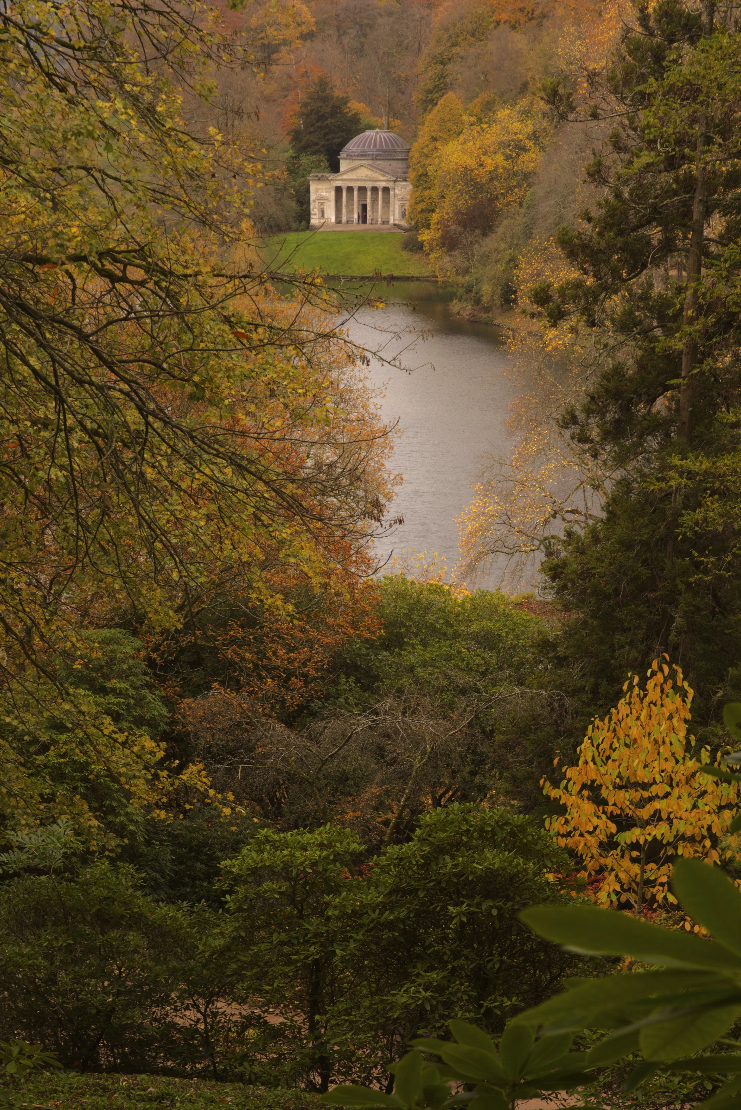 The Pantheon Through Autumn Leaves, Stourhead