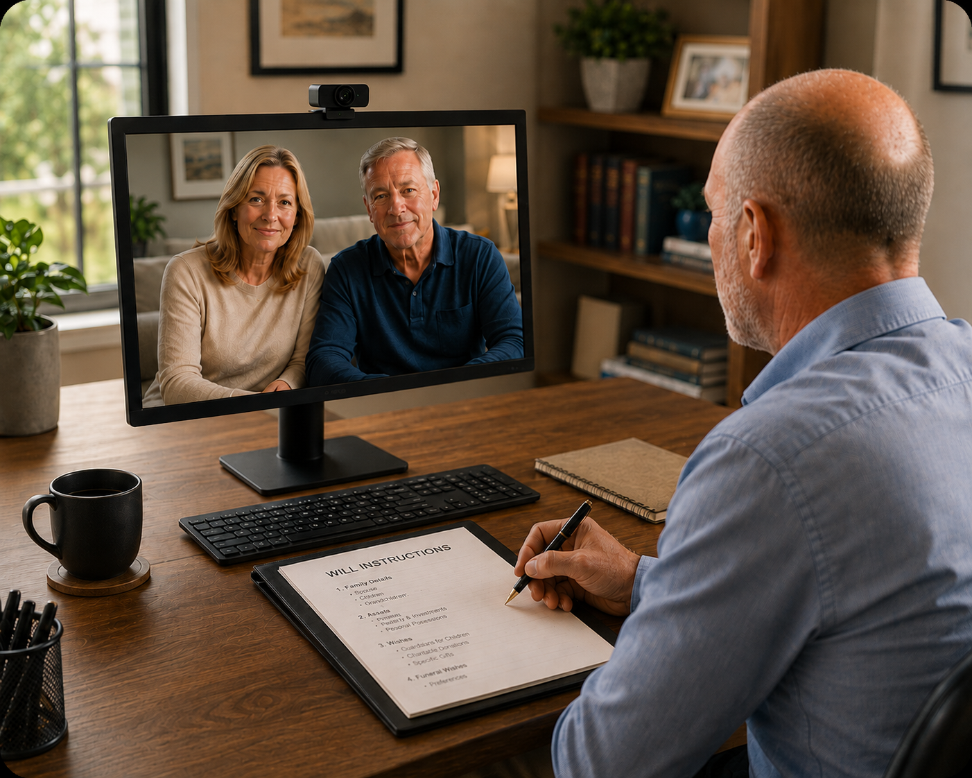 Online Will writing consultation via video call with DA Estate Planning.