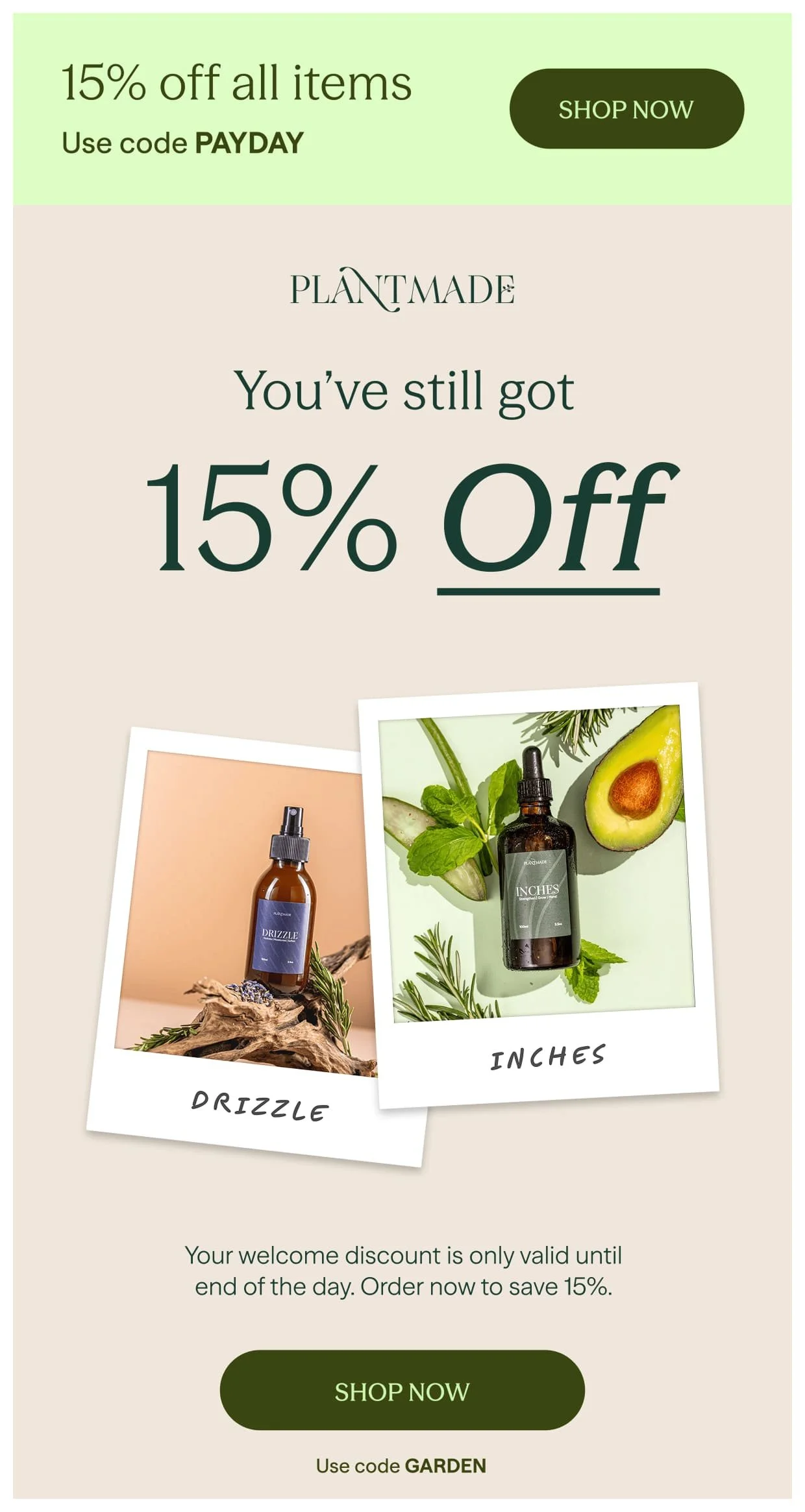 Selected Plantmade Email