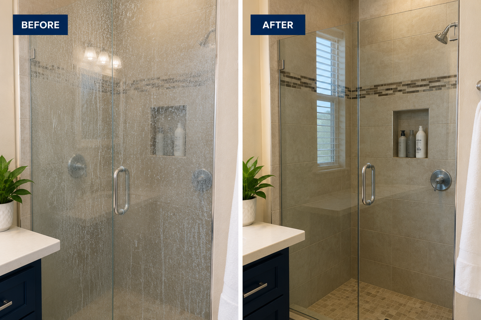 How to Remove Hard Water Stains from Shower Glass