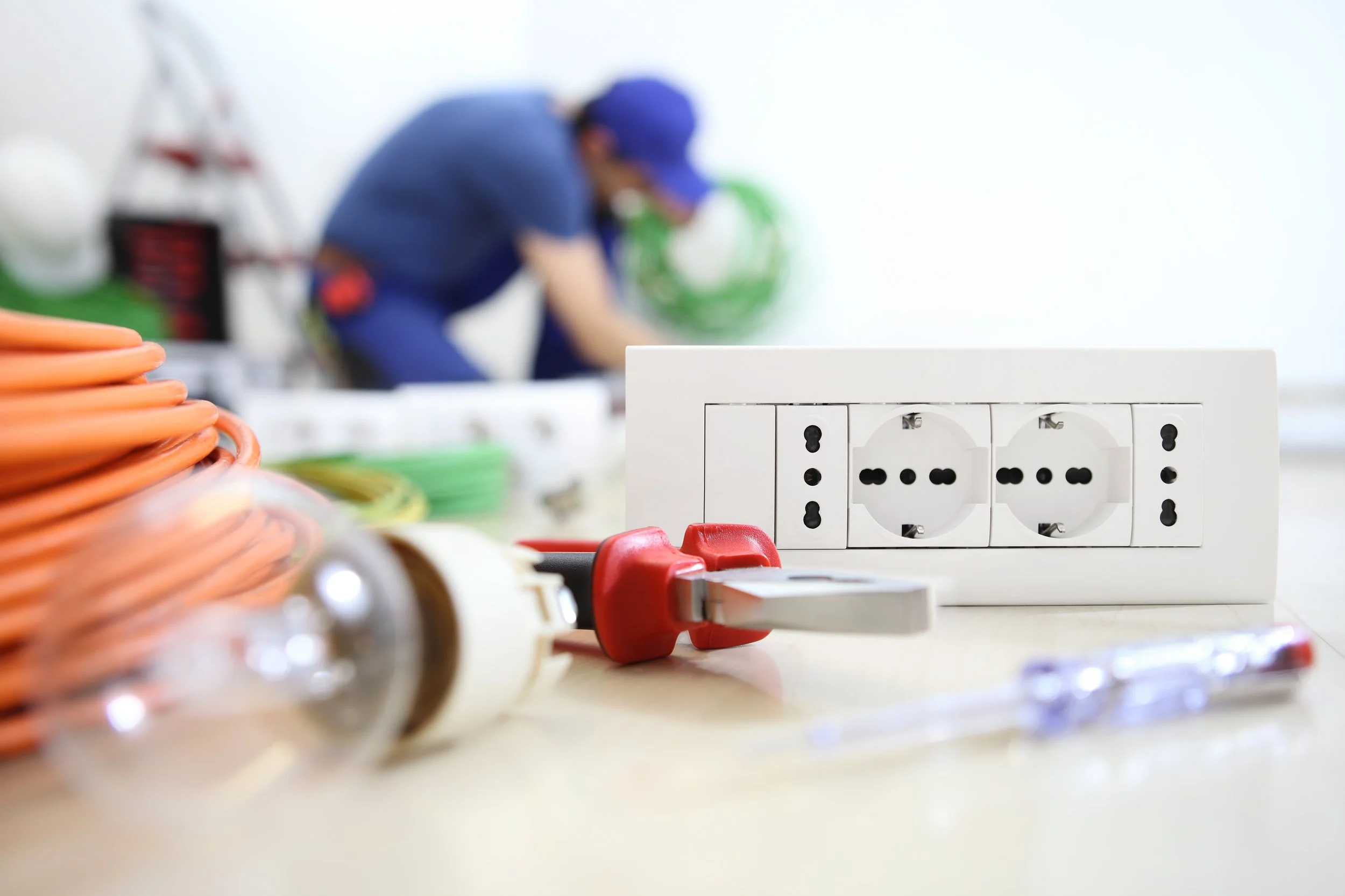 Light fixture and basic electrical repair service