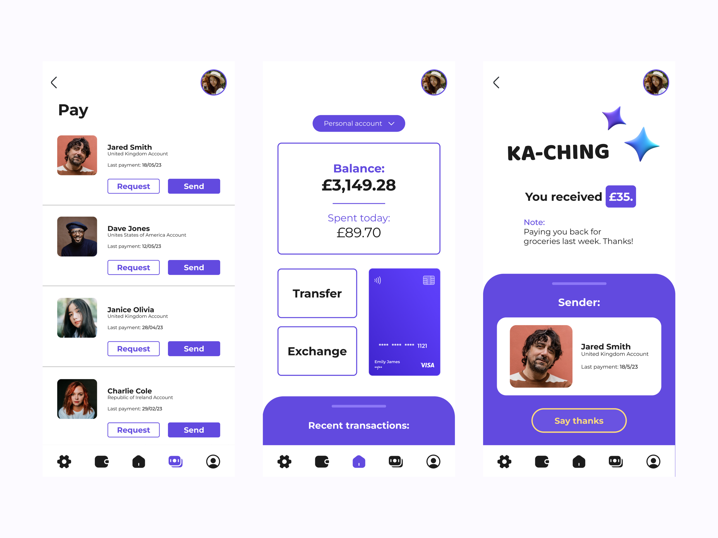 High-fidelity build: Brought in colours, faces, some graphics. Went for a rounded-corners design. Overall, it's in the right direction but something about it wasn't quite exciting me... So then I started over!