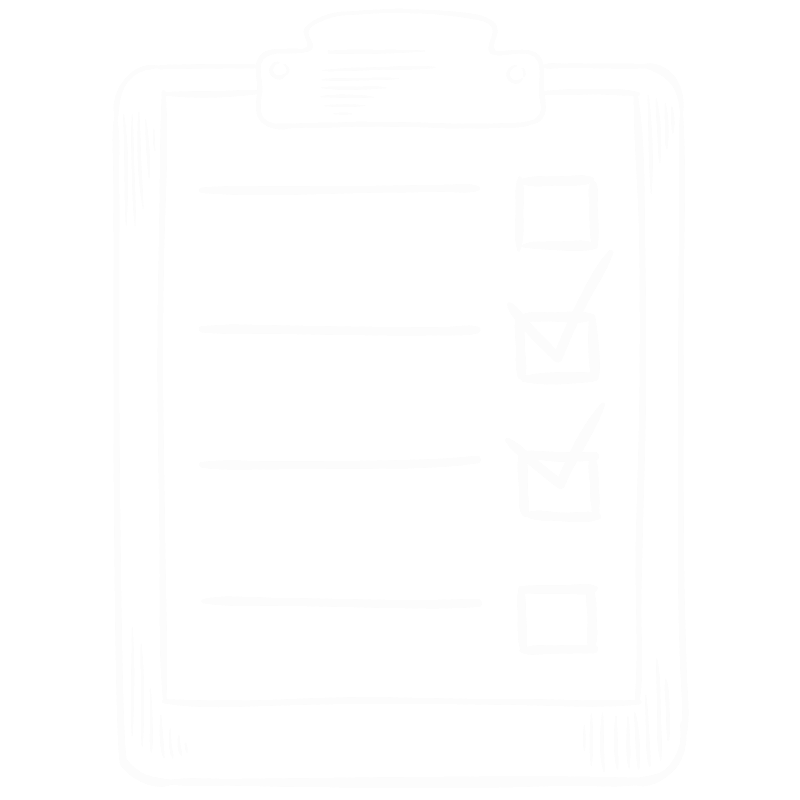 Hand-drawn clipboard icon, representing facilitative services provided by Farrah Chrstos, LCSW, LISW
