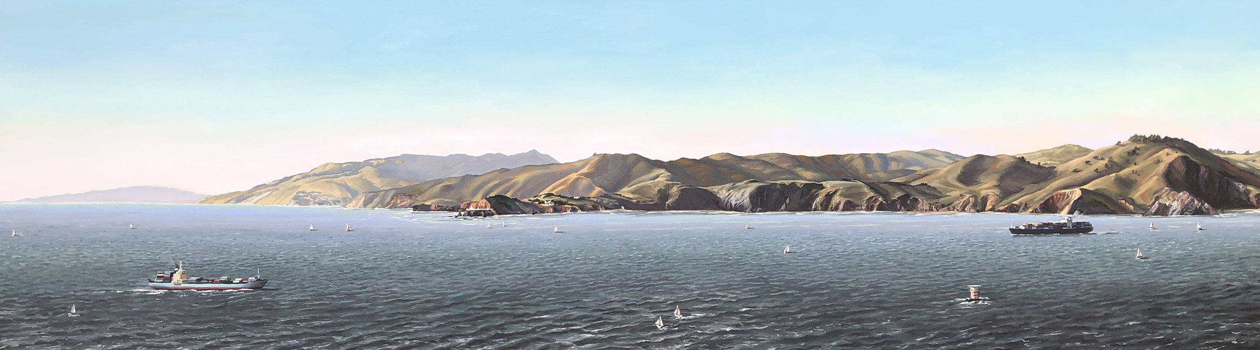 Headlands (2004) oil on canvas 20 x 70 inches