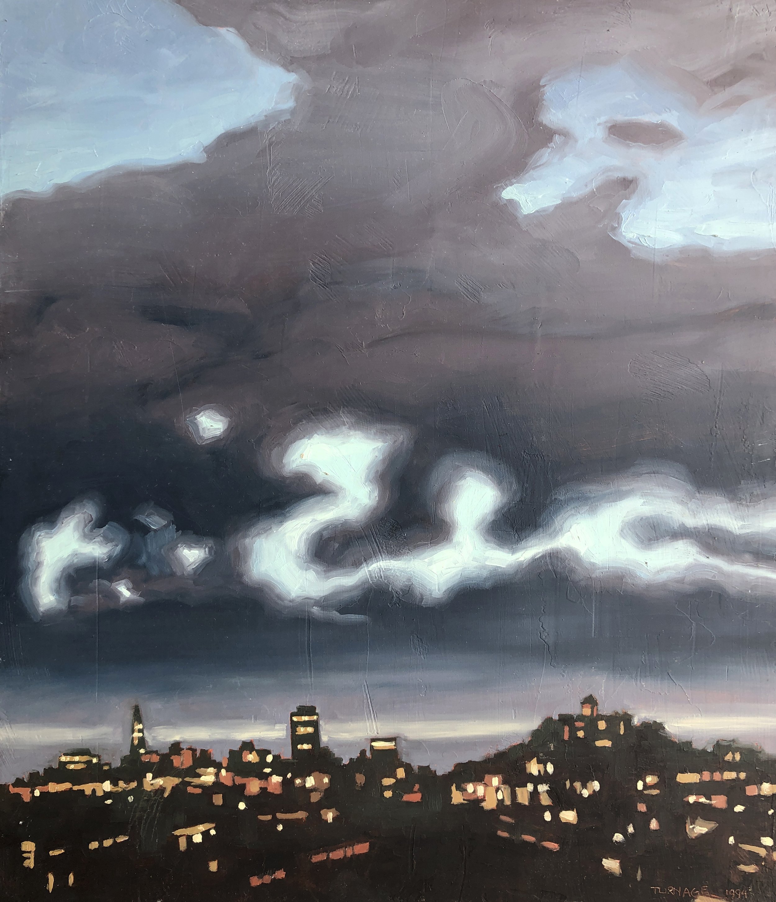 Cloudy Sunrise (1994) oil on panel 14 x 12 inches