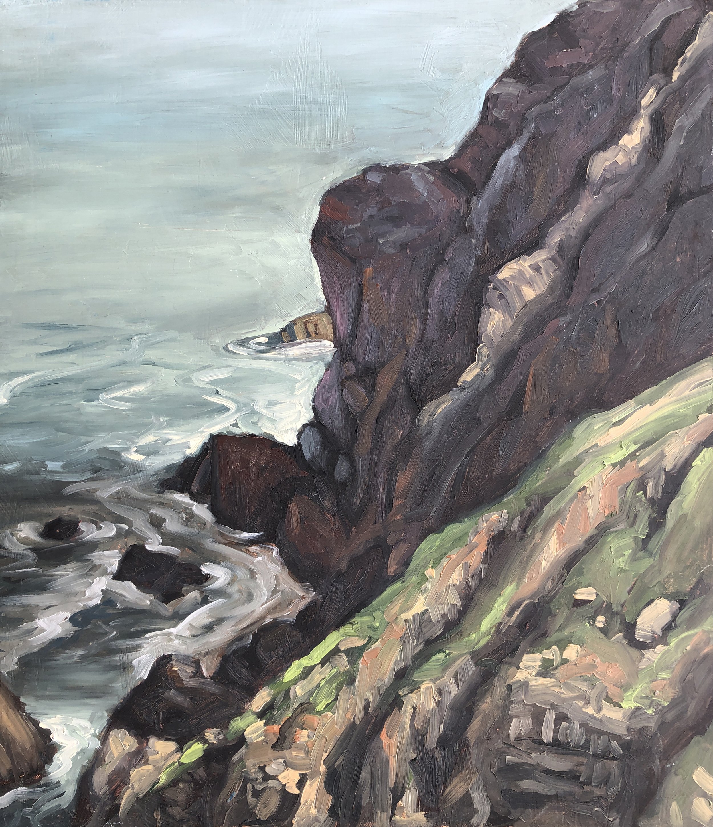 Landslide (1993) oil on panel 14 x 12 inches