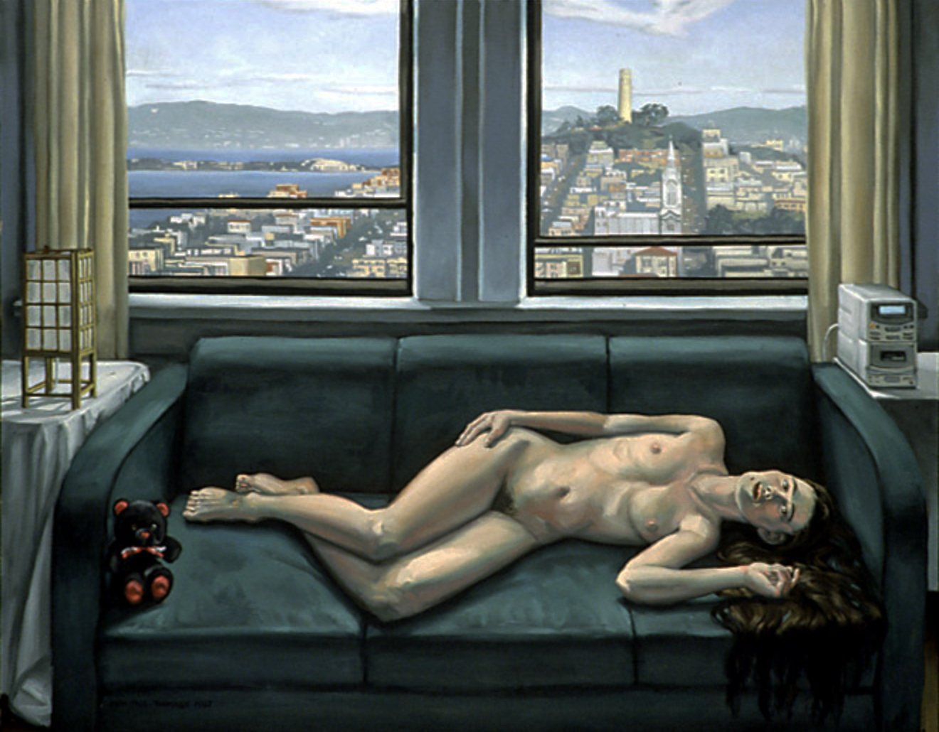 Green Couch (1997) oil on canvas 40 x 50 inches