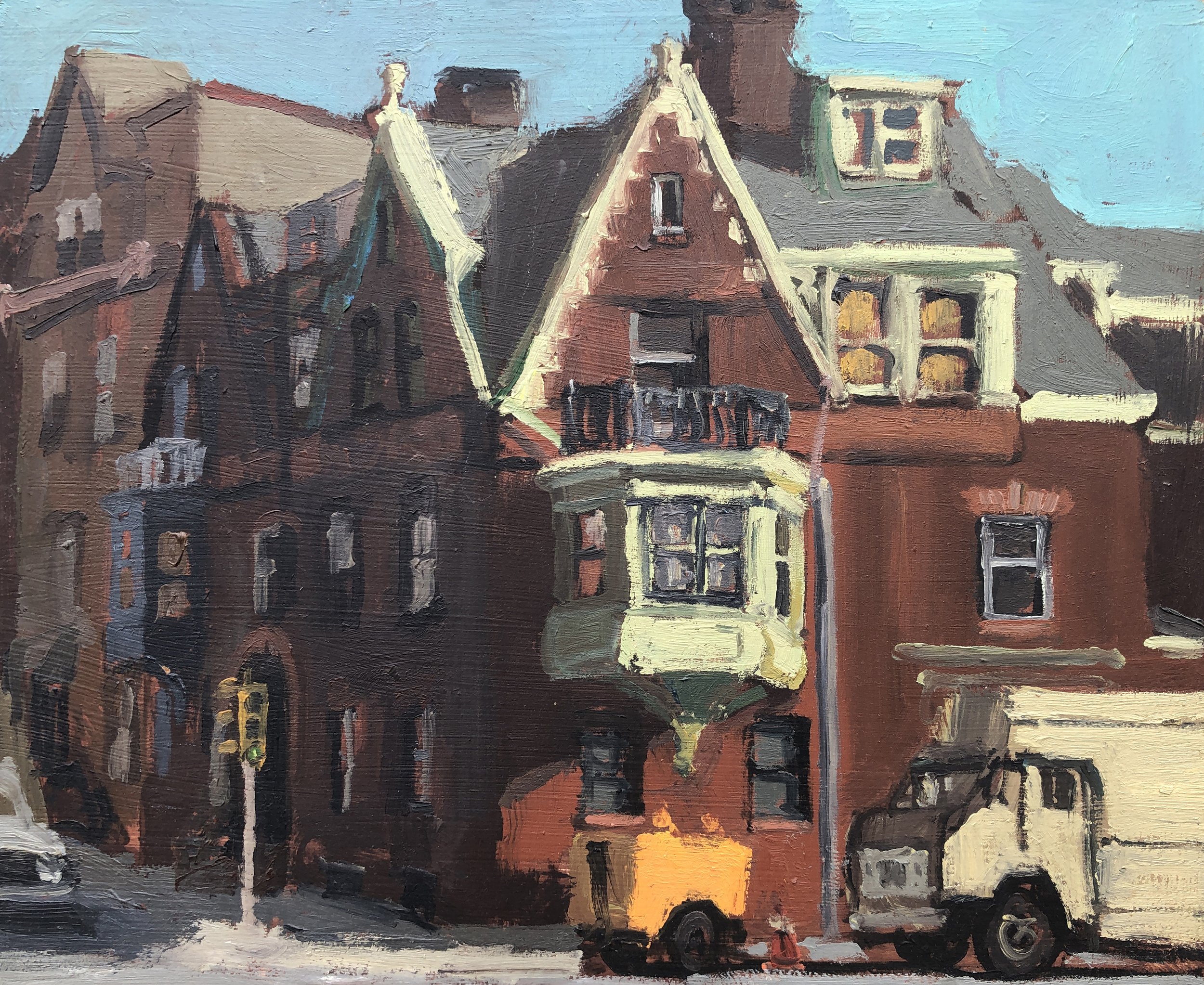 22nd Street & Spruce (1985) 10 x 12 inches