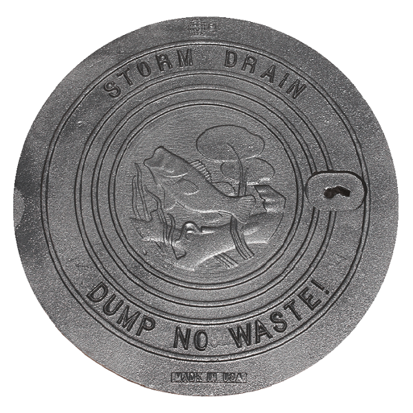 BH 226L® Locking Inlet Cover Bass Logo Storm Drain