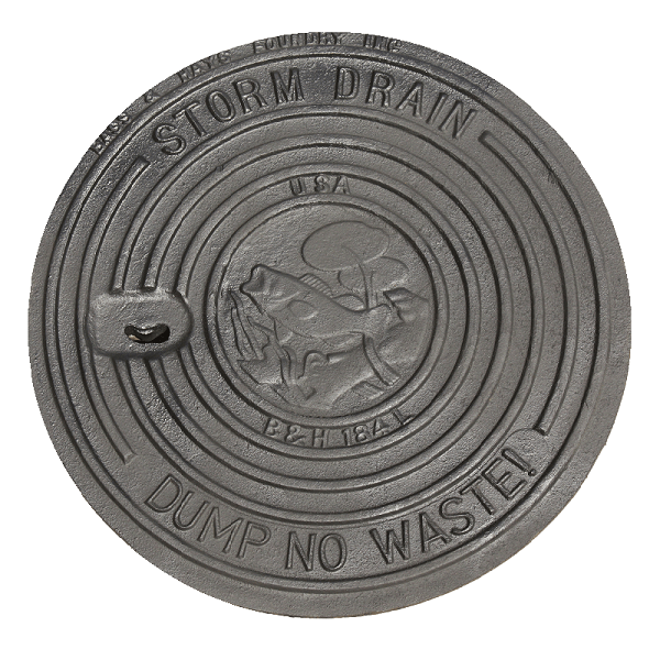 B&H® 184L® Locking Inlet Cover BASS Logo Storm Drain