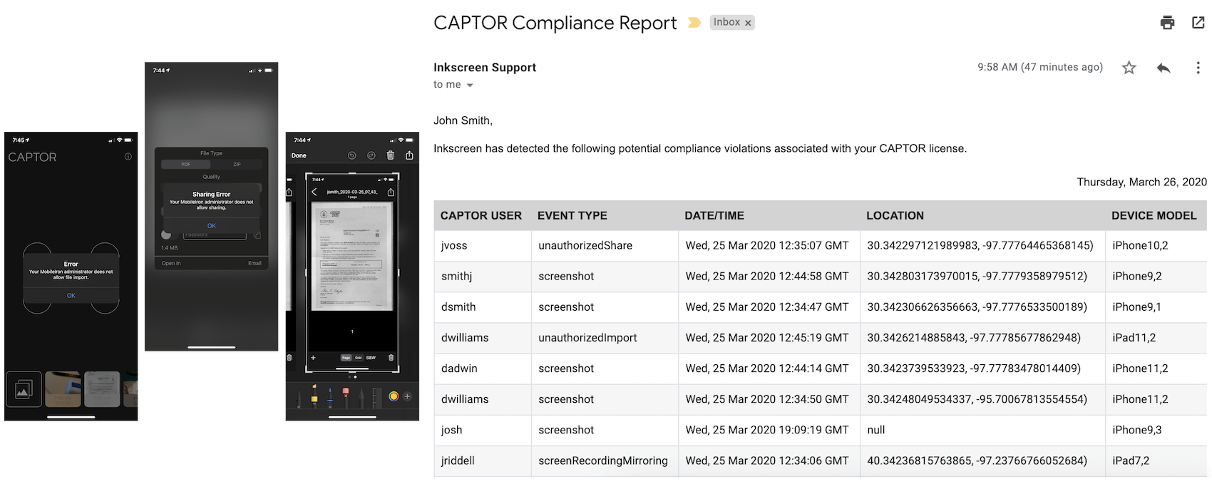 Introducing CAPTOR Compliance