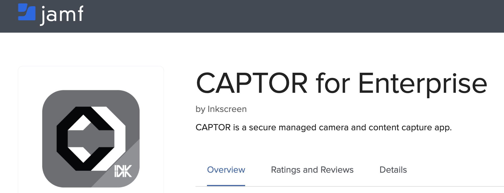 CAPTOR by Inkscreen Now Available on the Jamf Marketplace