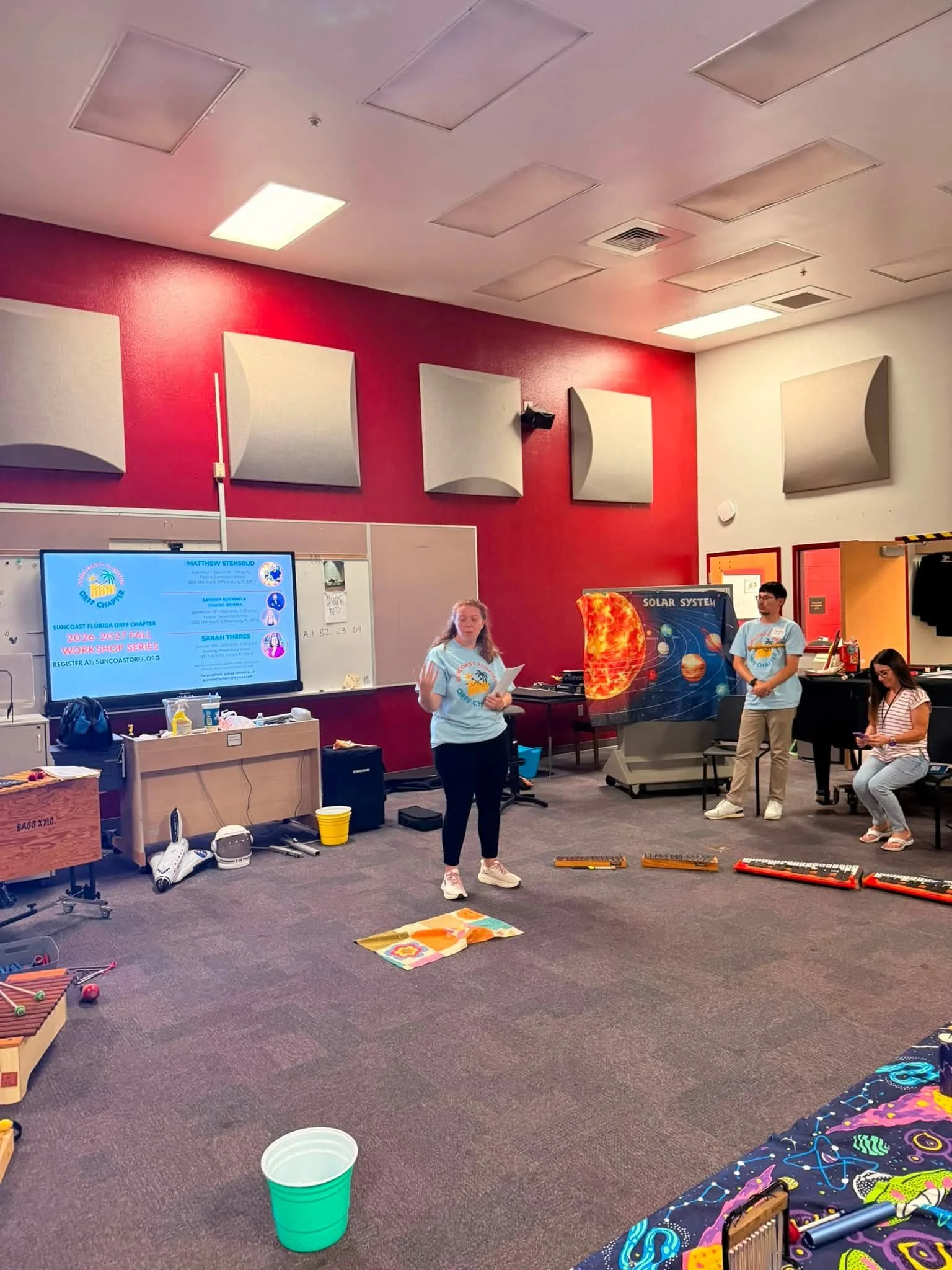 In early August, our President @daniel_musicteach was sharing the process and joy of the Orff Schulwerk with the wonderful elementary music teachers of Manatee and Sarasota County! It was such an honor to be invited to present and to help kick off wh