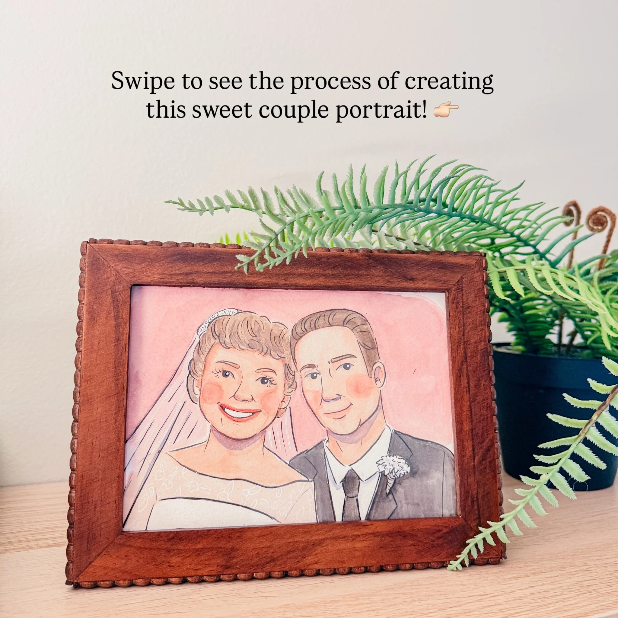 I&rsquo;ve been blessed &amp; busy with commissions lately, but I couldn&rsquo;t pass up doing this one for my great-aunt &amp; uncle&rsquo;s 60th wedding anniversary! This was done from a photo of them on their wedding day 🩷

If you can&rsquo;t mak