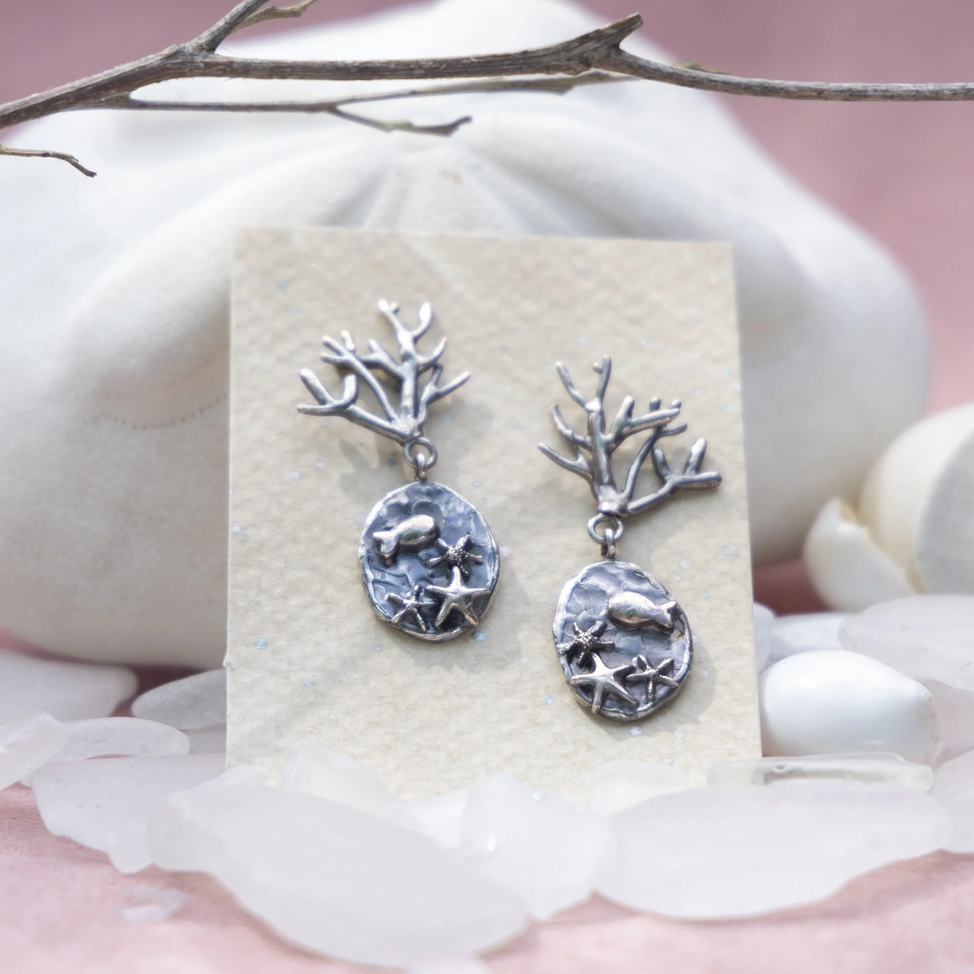 Aquarium Coral Earrings
