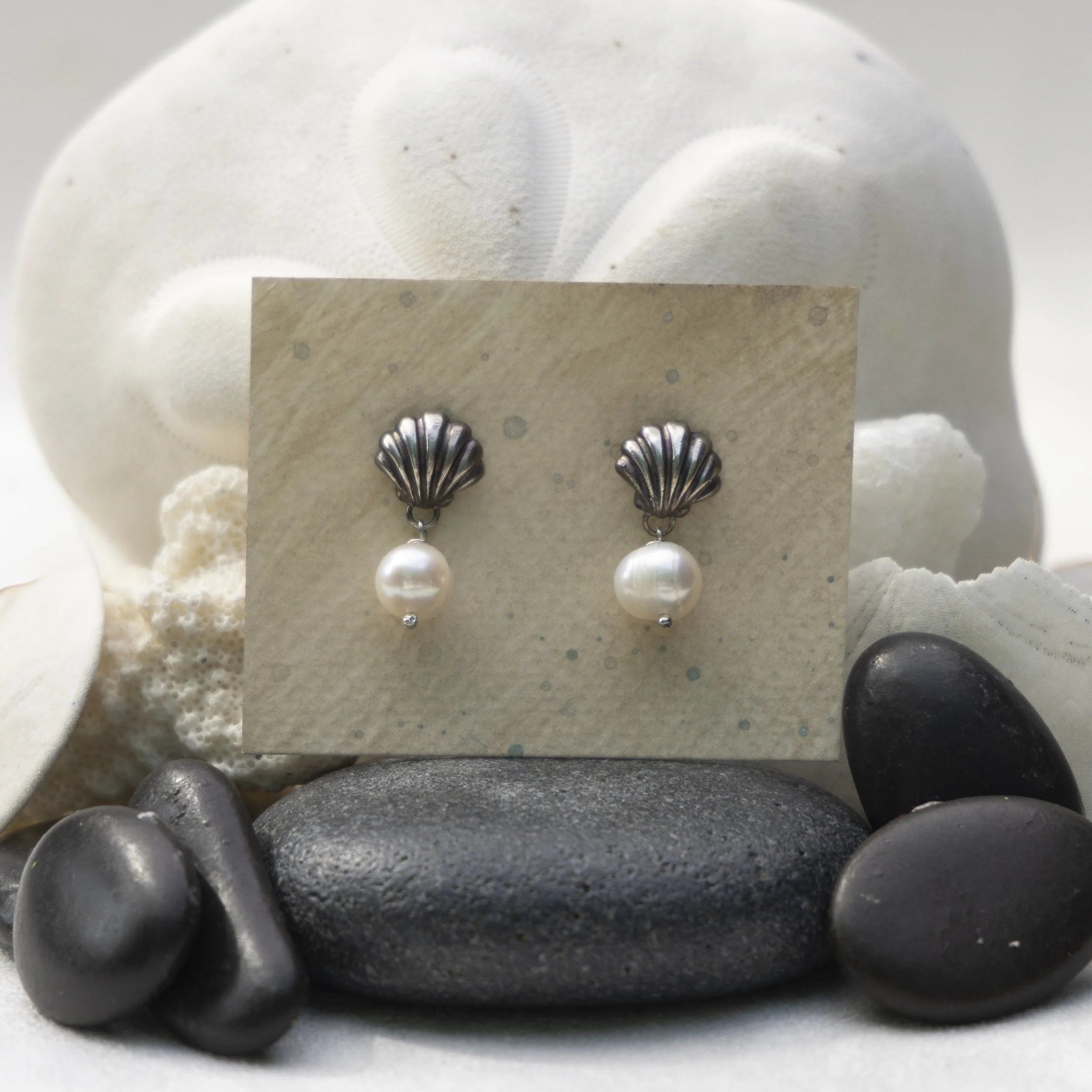 Pearl Sea Shell studs