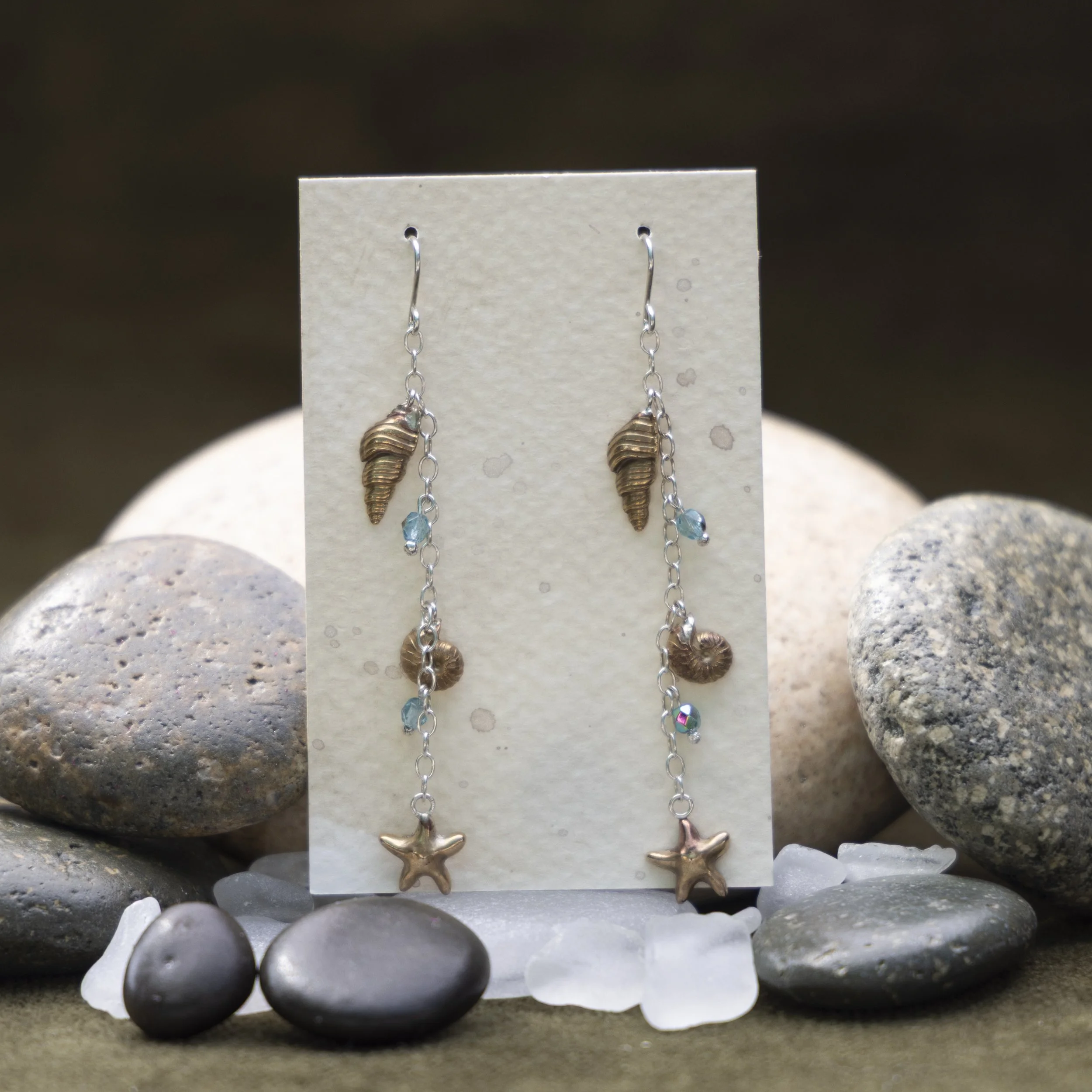 Seashell Charm Earrings