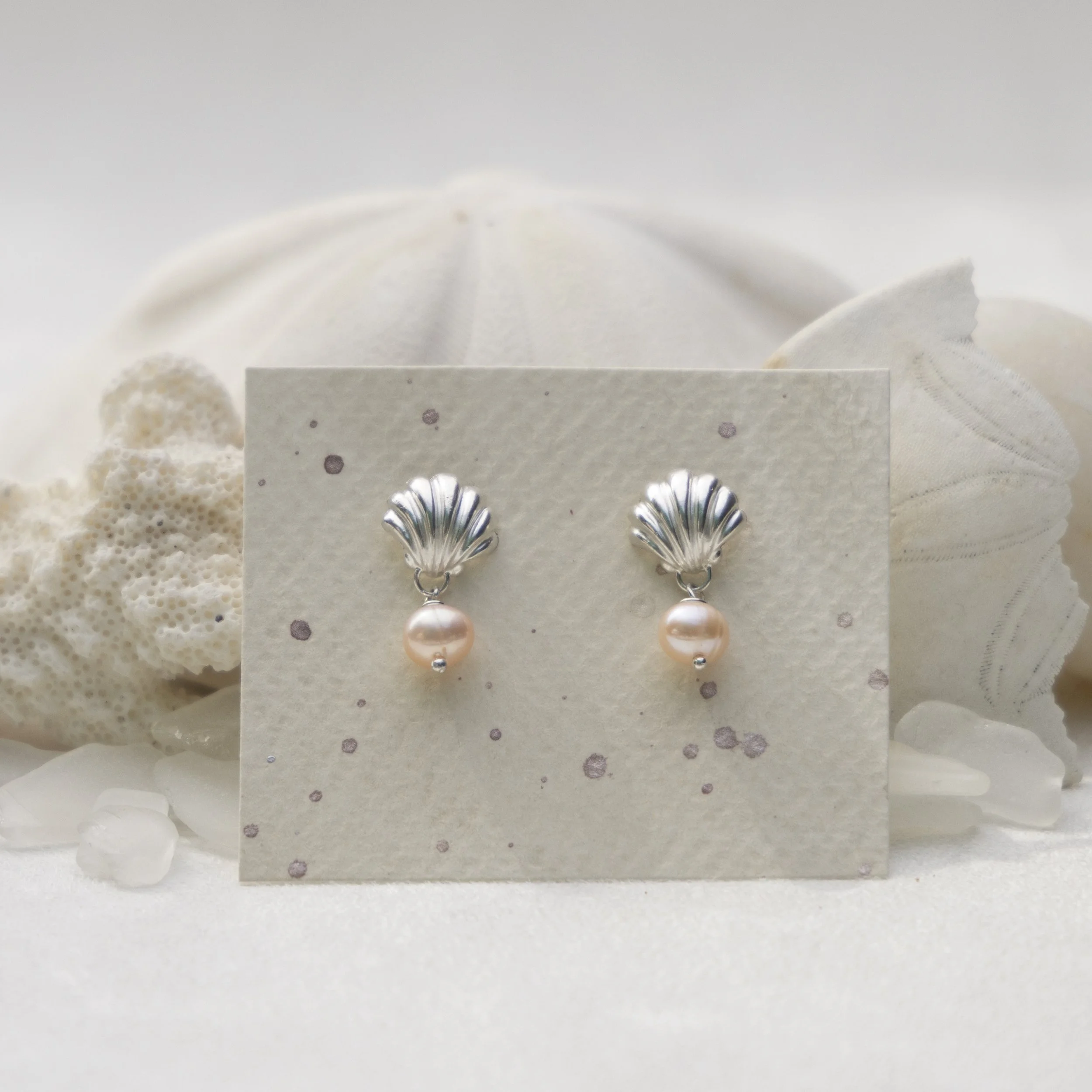 Pearl Sea Shell studs