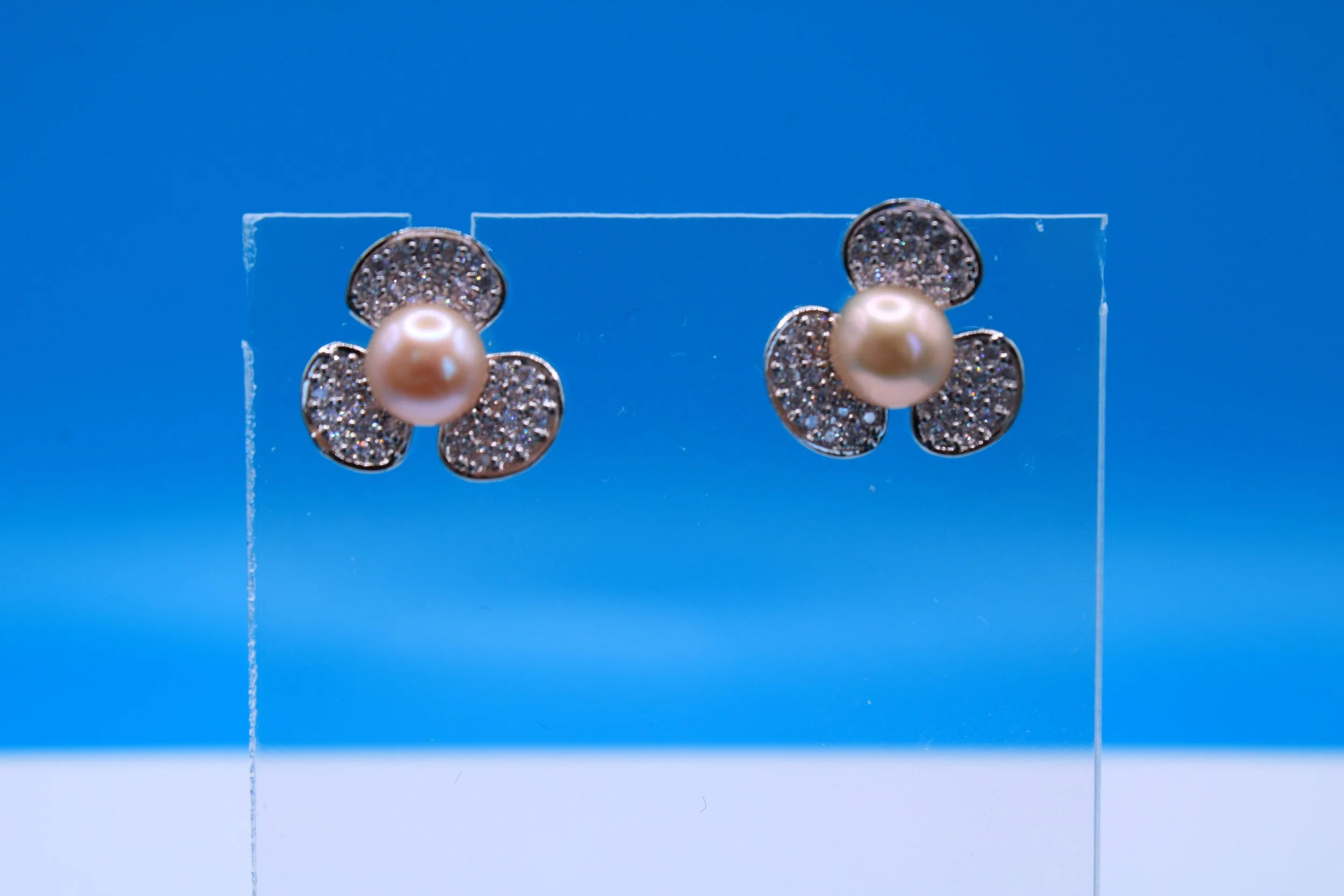 Seafoam Rose Earrings