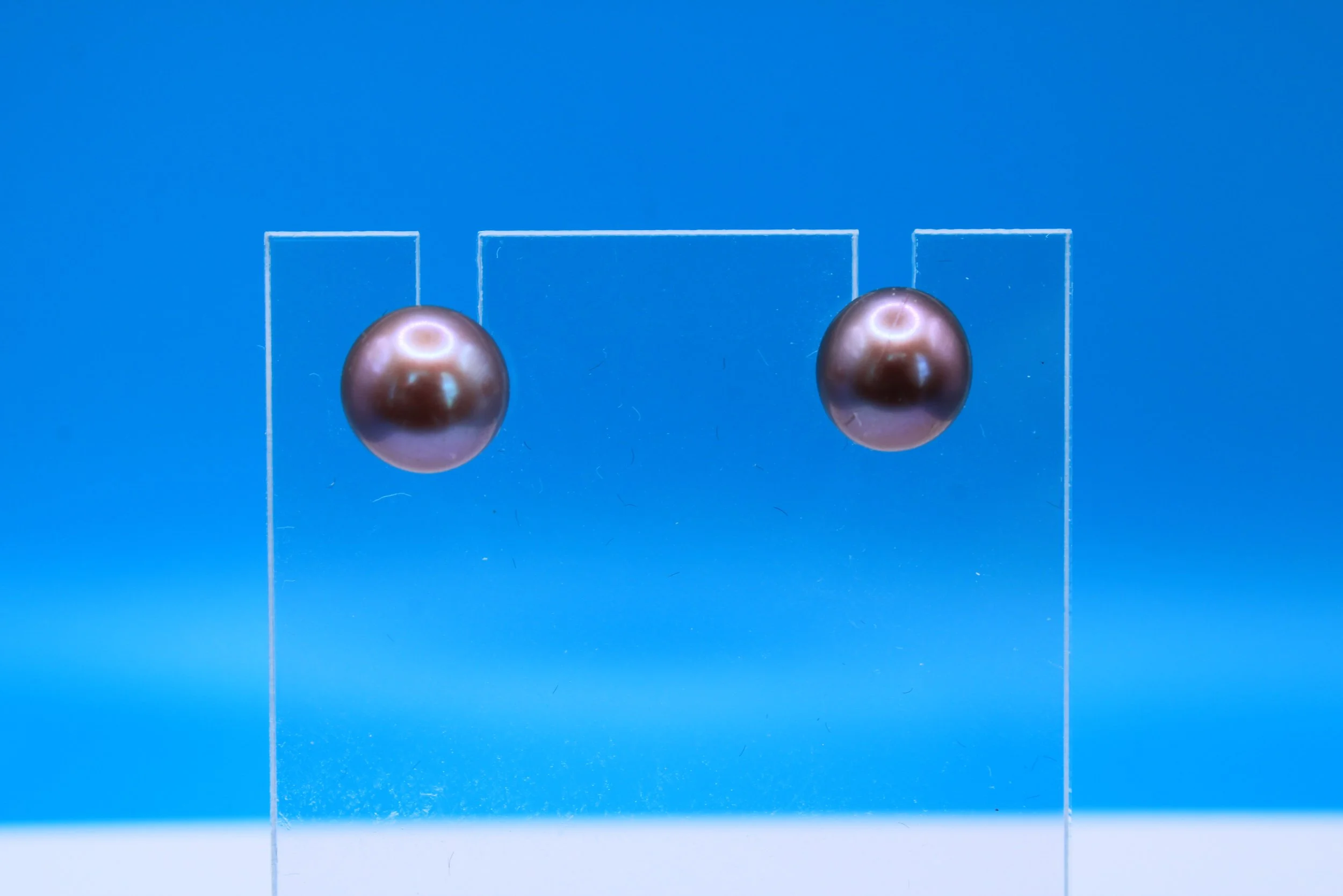 Plum Sphere Earrings