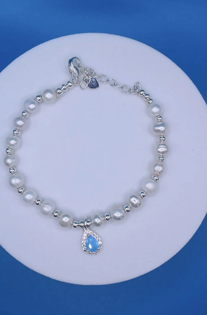 Pearl & Gemstone Charm Bracelet