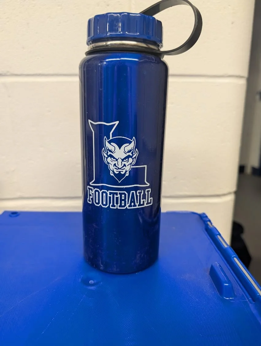 Lewiston Football Metal Water Bottle