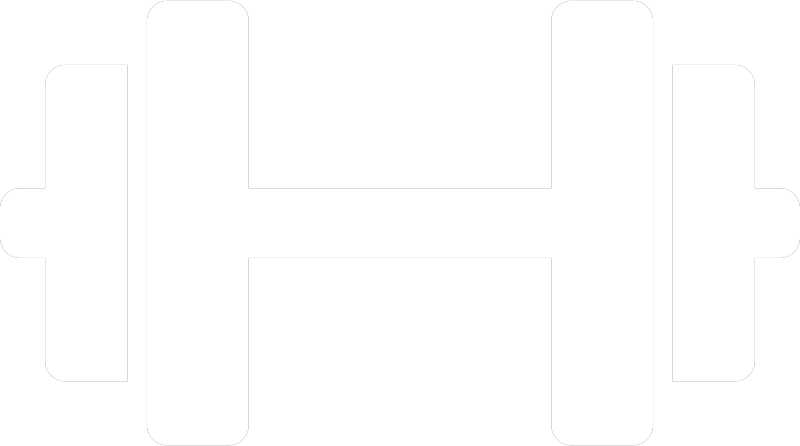 Icon of a dumbbell or weightlifter's barbell with weights on both ends.