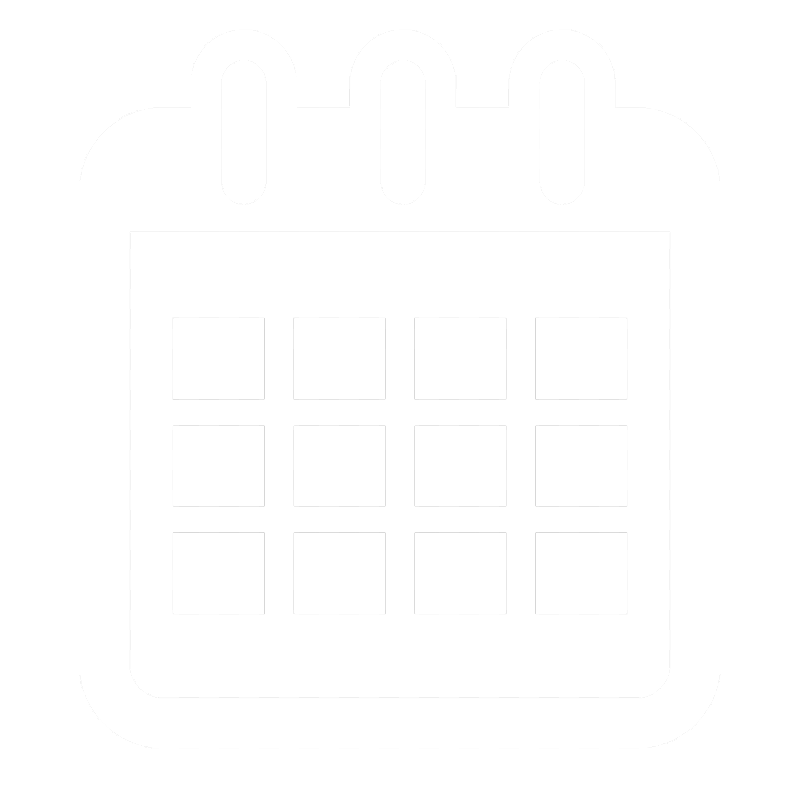 Icon of a calendar with a spiral binding at the top.