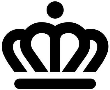A black and white crown icon with a circular shape above it.