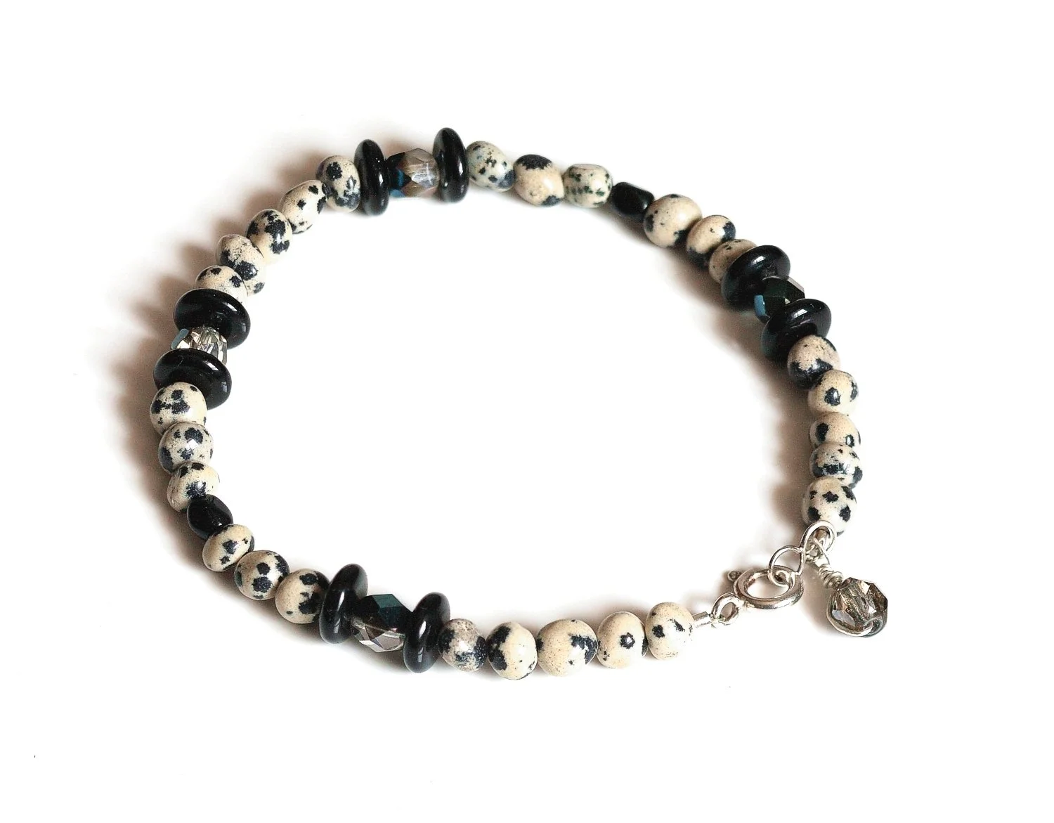 Dalmatian Jasper Beaded Bracelet