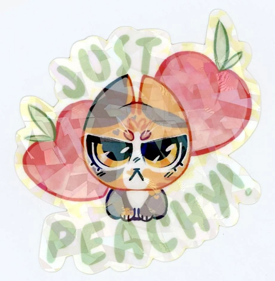 Just Peachy Sticker